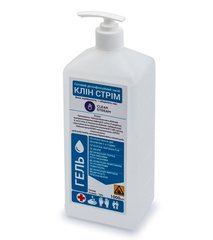Дезинфицирующее средство для рук Clean Stream (антисептик септил 70%) гель 1 л - флакон с дозатором.